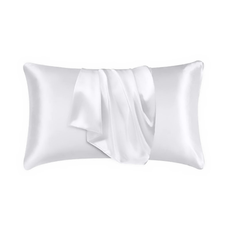 Aieshia 100% Satin Envelope Pillow Case, White