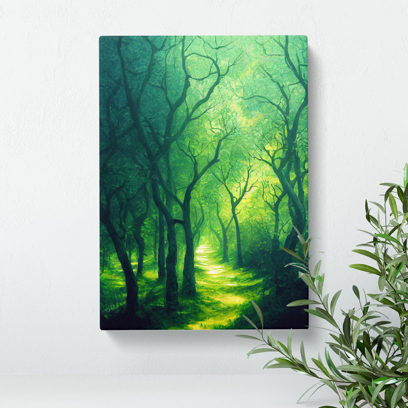 Blissful Forest - Wrapped Canvas Painting, 50cm H x 35cm W x 3cm D