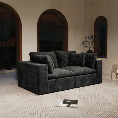 Modular Sectional Sofa with Plush Corduroy Fabric, No Assembly Required, Ideal for Living Room, Bedroom, and Apartment