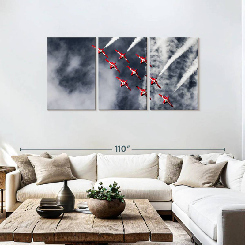 Mehar Red Epic Airplanes, 39" H x 80" W