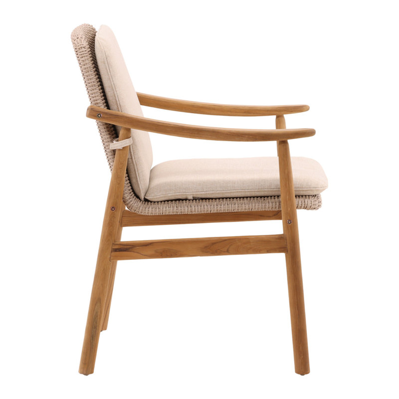 Wembley Olefin Fabric Outdoor Dining Chair, Beige (Set of 2)