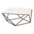 Coffee Table White & Antique Bronze