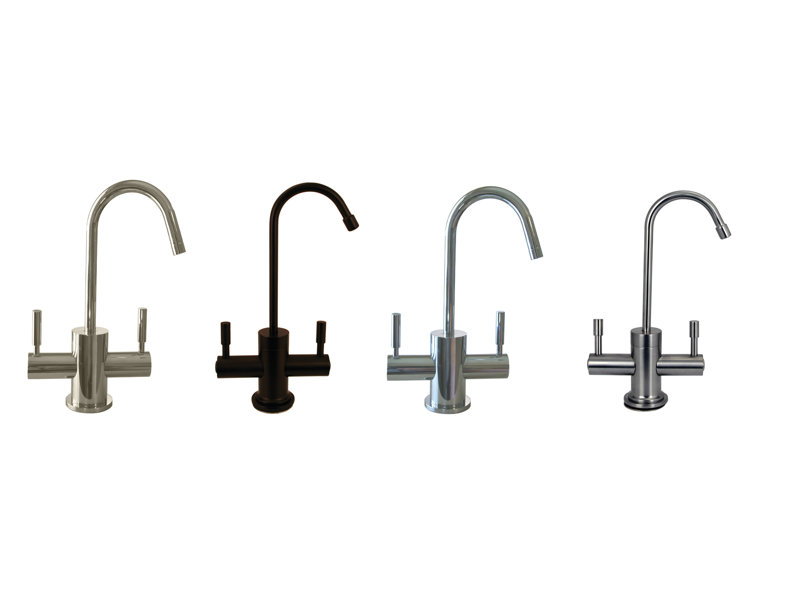 Robinet distributeur d'eau chaude et froide 10 "à 2 poignées Contemporary, Bronze frotté à l'huile