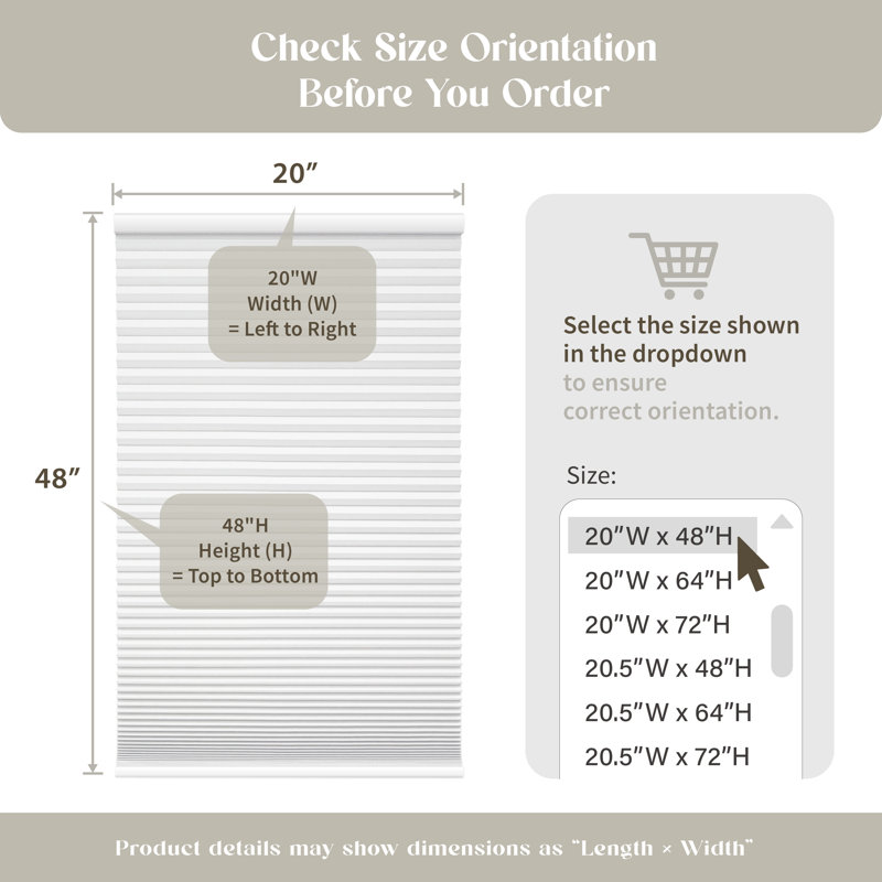 Store alvéolaire semi-transparent sans fil 1,5 po EcoHome, Blanc, L 21 po x L 64 po