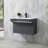 32'' Wall Mounted Single Bathroom Vanity with Solid Surface Top, Motion Sensor LED Light-543293639