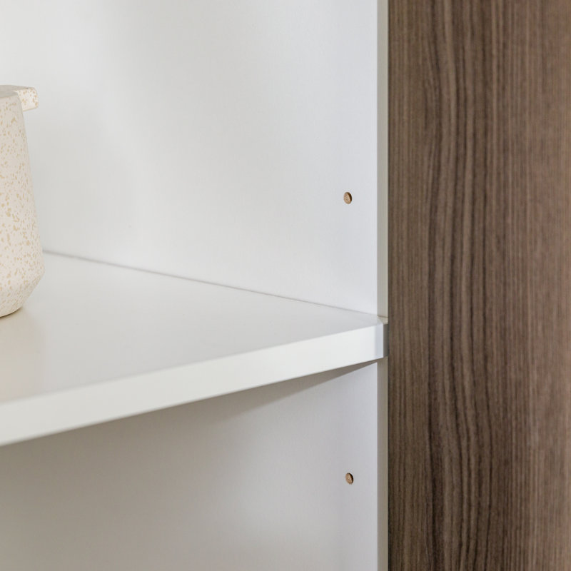 Aminatou Accent Cabinet, Ash Brown/White