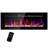 50" Electric Fireplace, Recessed And Wall-Mounted With Remote Control, 1500W Fireplace Heater With 8H Timer, Adjustable Flame Color And Brightness, Log And Crystal-1778127840