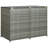 Double Wheelie Bin Shed Poly Rattan Anthracite/Black Outdoor Garbage-98740404