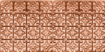 Victorian 48.5'' L x 24.5'' W Tin Glue Up Ceiling Tile In Copper Chelsea Decorative Metal Co