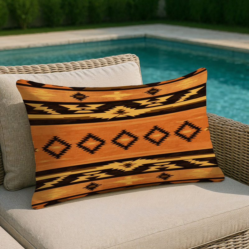 Nomad’S Trail Indoor And Outdoor Throw Pillow, Rectangle 14"H x 20"W