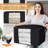 8 Pack Clothes Storage, Foldable Blanket Storage Bags, Storage Containers For Organizing Bedroom, Closet, Clothing, Comforter, Organization And Storage With Lids And Handle-2107125985