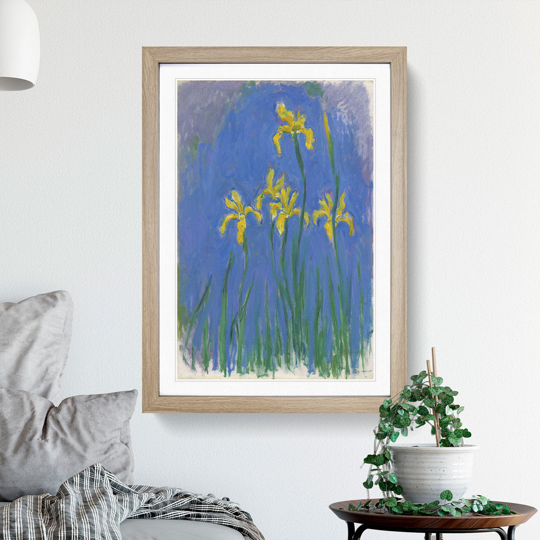 Yellow Irises Study by Claude Monet - Picture Frame Painting