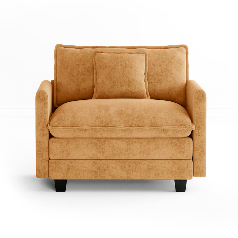 Canapé modulaire en chenille modulaire 111,5 po Mancilla, Orange