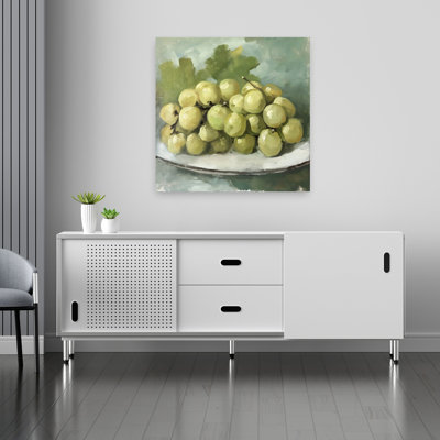 Assiette de raisins, art naturel classique, fruits et nature