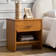 Reeder 2-Drawer Modern Nightstand with Secret Hidden Compartment and Built-in Outlets