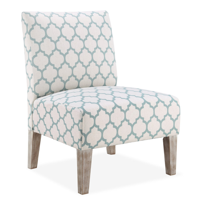 Fauteuil de chambre Lisette, Treillis écume de mer
