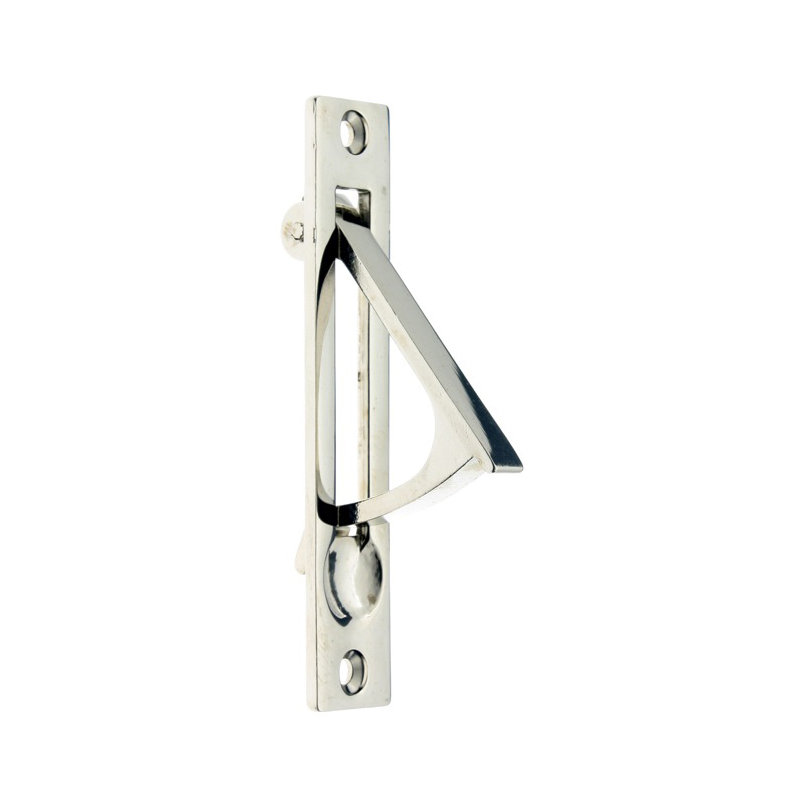 Solid Brass Edge Pull, Bright Nickel