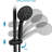 7-Spray Handheld Showerhead And 5 Inch Rain Shower, 26" Adjustable Slide Bar, 1.8Gpm, Installation, Black Abs Stainless Steel, Angle-Adjustable Alloy Head, 7 Spray Patterns For A Cooling Shower With-120883175