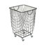 Metal Deep Set Metal Mesh Laundry Basket Storage Cart with Wheels and Handles-62972724-62972725