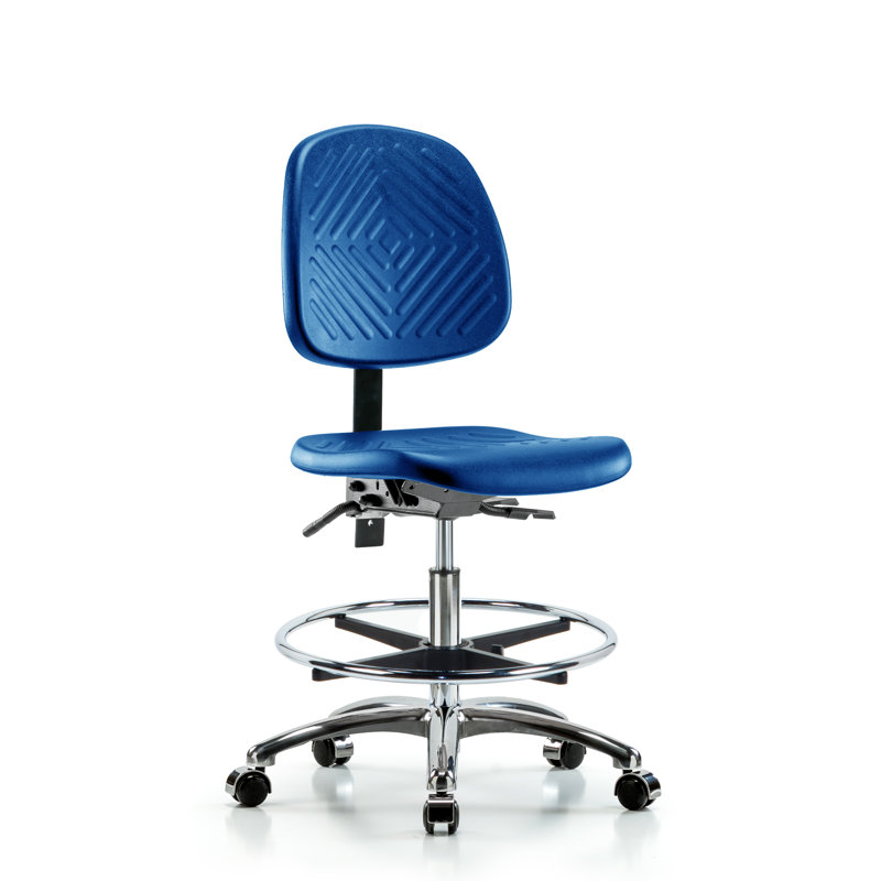 Task Chair, Blue, Casters, No