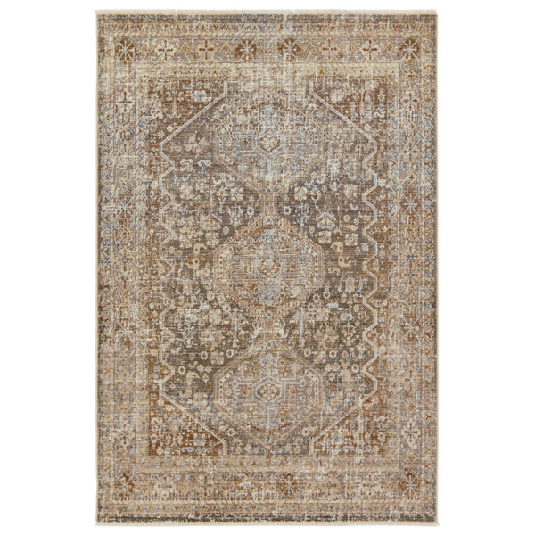 Birch Lane™ Clemente Performance Tan/Taupe Rug & Reviews | Wayfair