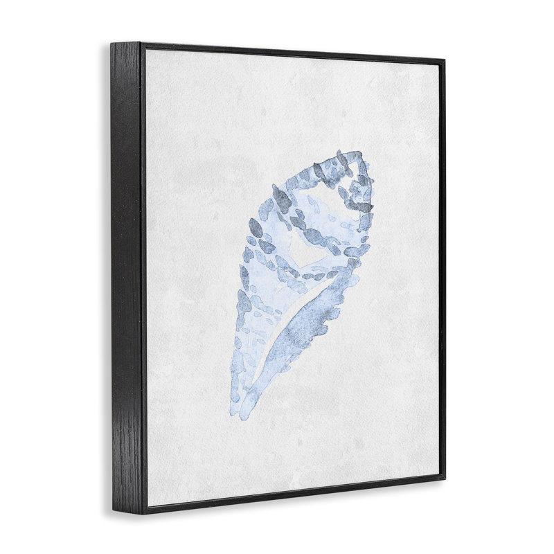 Giclée encadrée par un coquillage, H 14 po x l 11 po, Noir