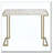 White and Champagne Sled Base Sofa Table