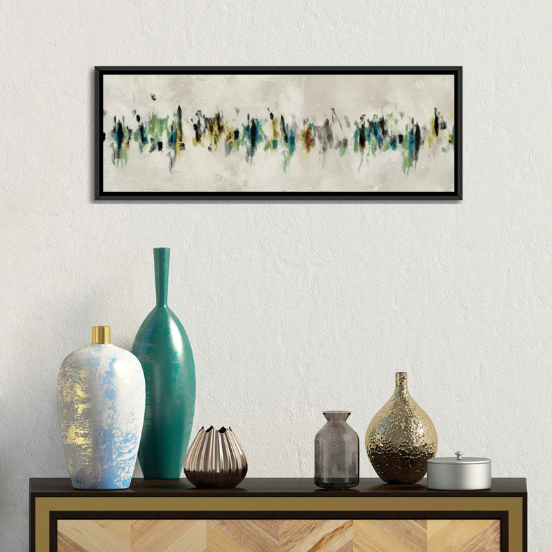«Light As Water» par PI Galerie - Reproduction giclée sur toile panoramique, H 12 po x l 36 po x P 1,5 po, Cadre noir