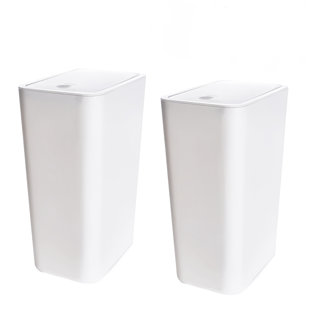 Poubelle à couvercle en plastique 2,6 gallons (ensemble de 2)