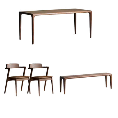 All solid wood multifunctional table set