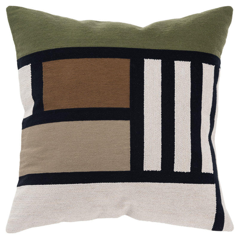 Housse et insert de coussin carré 100% coton Kaia