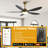 Zerik 52'' Smart Ceiling Fan With 3CCT Dimmable LED Lights And Remote Control, Compatible with Alexa/Google
