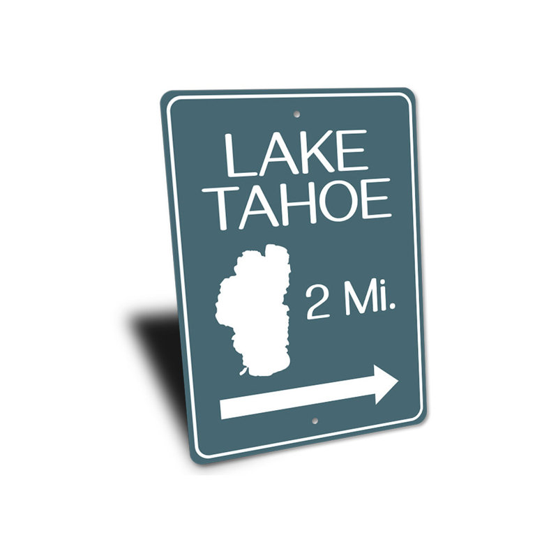 Plaque en aluminium Lake Tahoe, H 14 po x l 10 po x P 0,04 po
