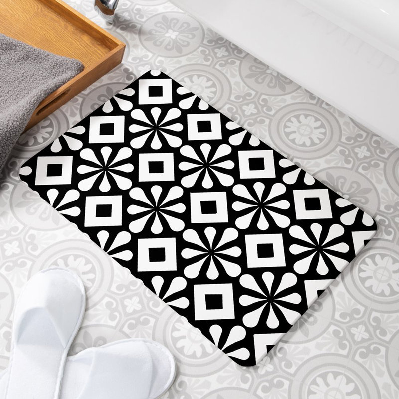Non-Slip Shower Mat, White