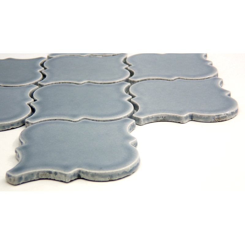 Morocco Silver 10 in. x 11 in. Glossy Porcelain Wall Tile (6.05 sq. ft./Case), Dove