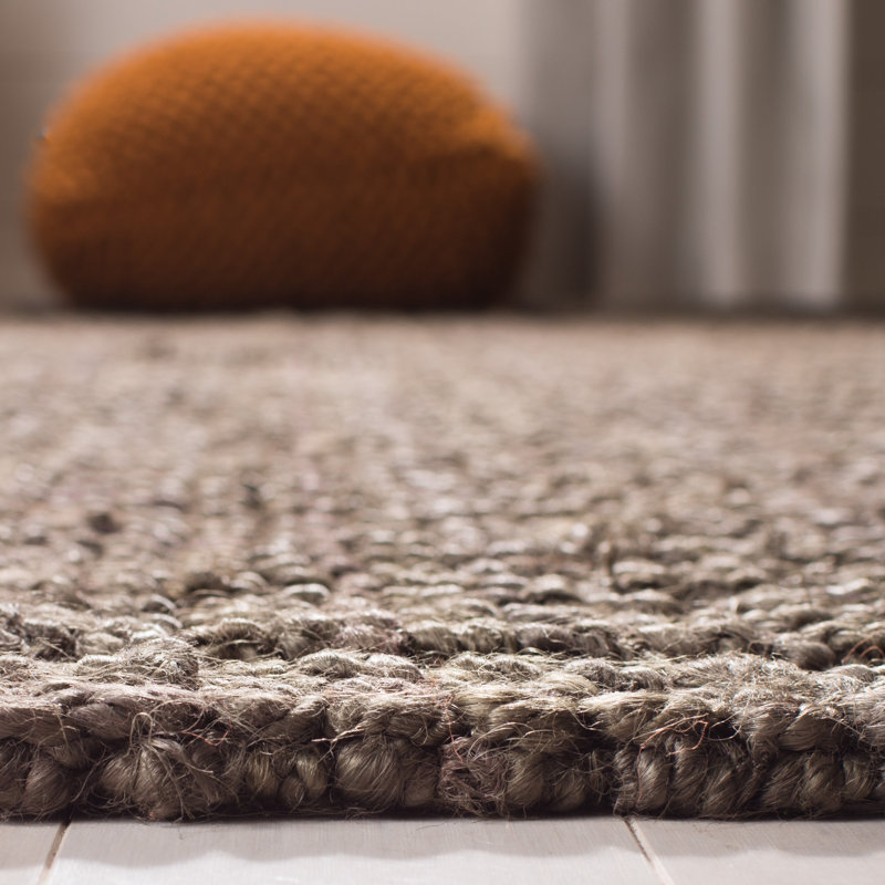 Auckland Handwoven Flatweave Jute/Sisal Brown Area Rug, Rectangle 3' x 5'