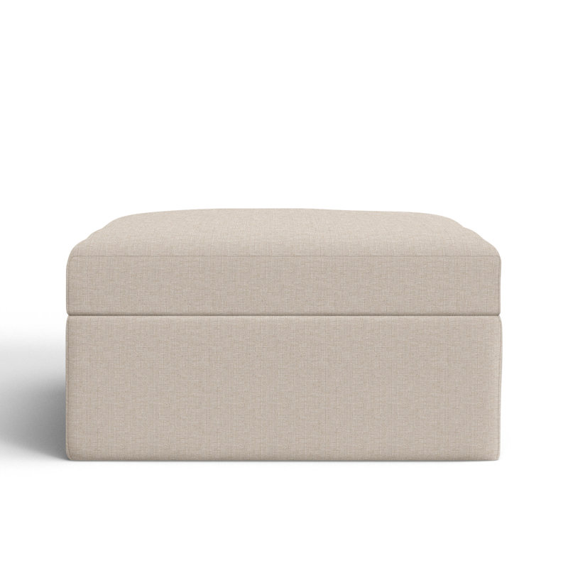 Hartig Upholstered Ottoman, Indy Linen Performance