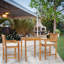 Outdoor 3 - Piece Teak Bistro Set with Cushions-172366116