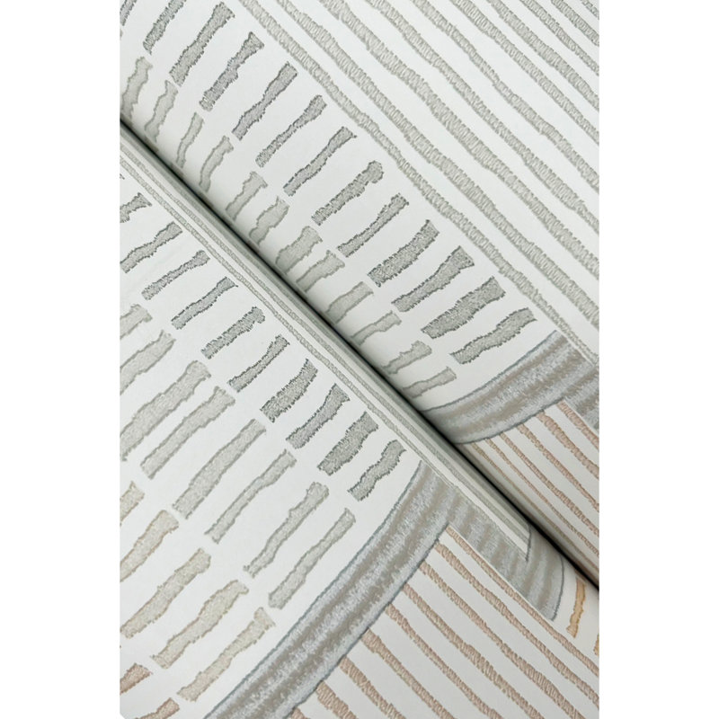 Geometric Wallpaper Roll, Gray