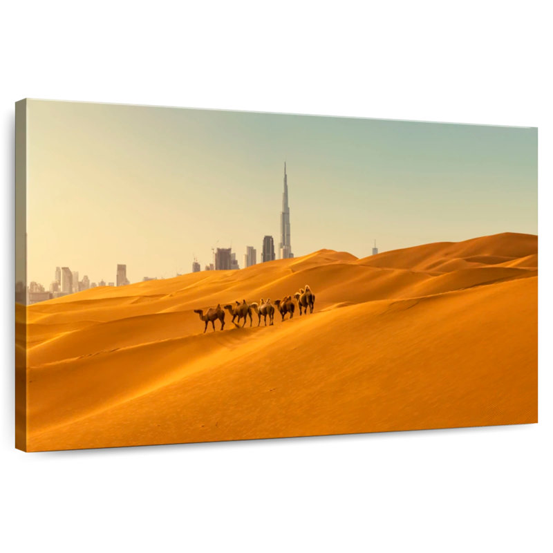 Alvord Camels In Dubai, 32" H x 48" W