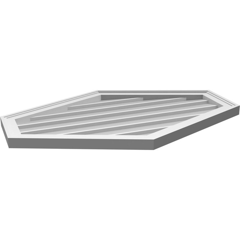 Ventilé vertical à pignon vertical en uréthane 5/12, H 24 po x l 36 po x P 1,5 po
