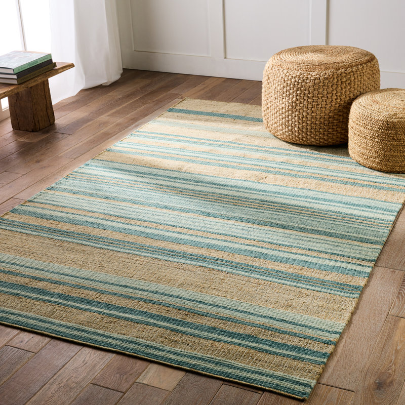 Tapis beige / bleu fait à la main Dorada (5 pi x 8 pi) Dorada, Rectangle 5 pi x 8 pi