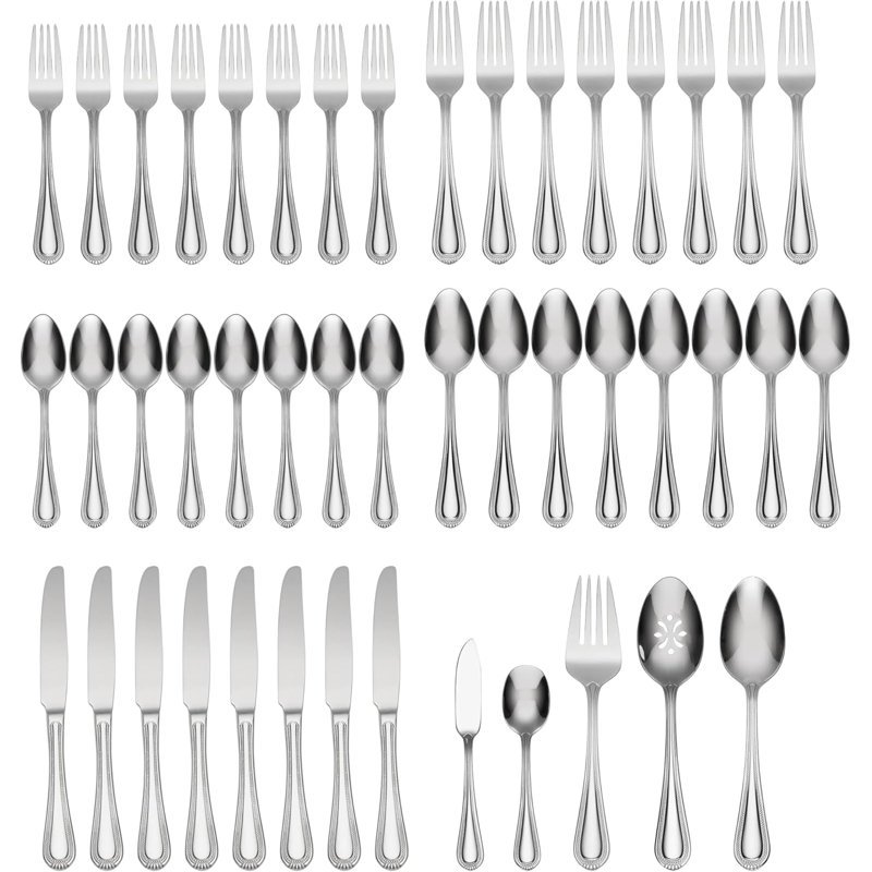 45-Piece Everyday Flatware Set With Serving Utensils