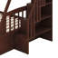 Lit superposé simple au-dessus de double avec tiroirs, échelle et escalier de rangement, cadre de lit en bois, aucun sommier nécessaire-576215534
