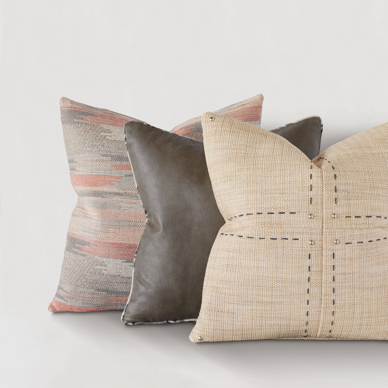 Telluride Square Pillow Cover & Insert, 20"H x 20"W x 6"D, Faux Down