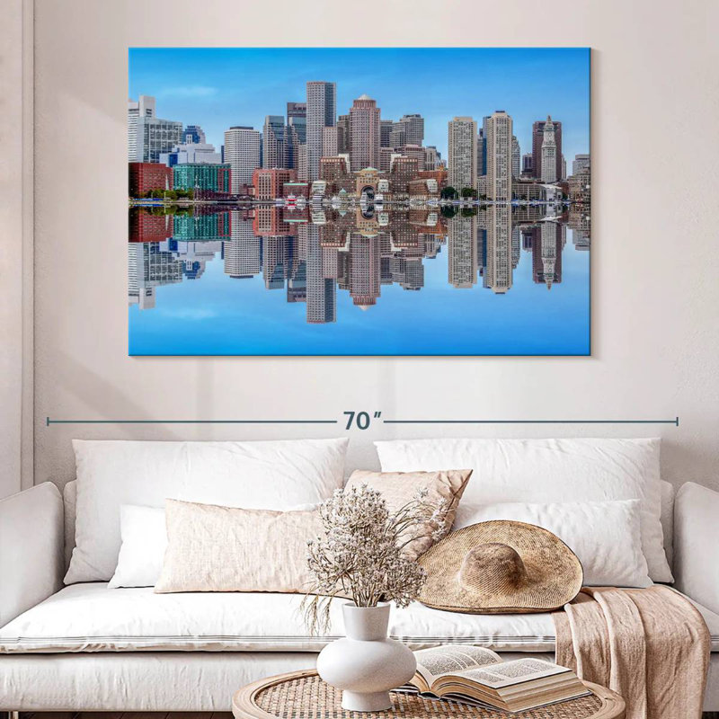 Sireci Boston Skyline Reflection, 34" H x 51" W