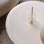 Table basse blanche en bois massif ovale
