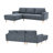 2-Piece 84" Upholstered L Shape Sectional Sofa-1656748945