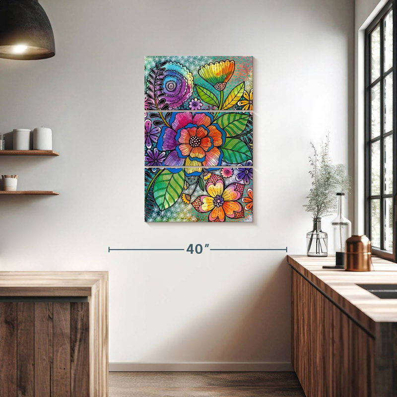 Harnek Bohemian Blooms I, H 38 po x l 24 po
