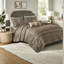 Luxurious Reversible Bedding Sets, Cotton Jacquard, Brown Gold For Home Decor